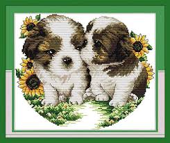 If stitched on 14/28 ct. Dog Counted Cross Stitch Patterns Free Patterns