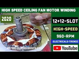 high speed ceiling fan winding data 12 coil and connection in hindi youtube 2020 motor single pole light