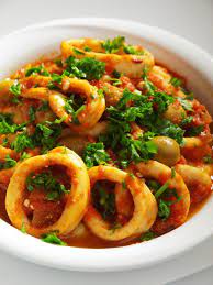Recipe For Greek Style Spicy Calamari Greek Recipes Calamari Recipes Greek Dishes