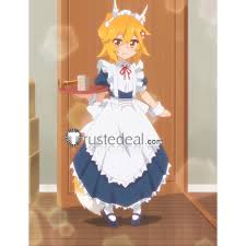 Cute Sewayaki Kitsune No Senko San Shiro Senkosan White Blue Maid Cosplay Costume For Your Show Maid Cosplay Kitsune Anime Maid