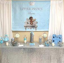 Gold Silver And Light Blue Prince Crown Baptism Baby Shower Host Royal Blue And Gold Royalty Baby Shower
