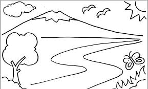 Uniknya, hampir semua yang duduk di bangku sekolah tersebut jika diminta menggambar maka yang pemandangannya cukup detail untuk diwarnai dan diimajinasikan lho. Gambar Pemandangan Yang Belum Diwarnai