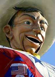 Big Tex: Before, and after, the fire