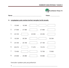 Latihan pola nombor tahun 4. Soalan Matematik Tahun 2 Pola Nombor Selangor J