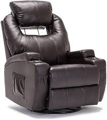 Amazon Com Mecor Massage Recliner Chair With Adjustable Headrest Pu Leather Recliner Chair With Heat Rocker R Leather Recliner Recliner Chair Rocker Recliners