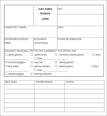Safety Analysis Templates 9 Free Printable Word Excel Pdf Examples Analysis Job Analysis Hazard Analysis