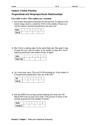 The graph is a line but it does not go through the origin. Proportional And Nonproportional Relationships Worksheet Nidecmege