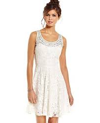 Angie Juniors Dress Sleeveless Beaded Lace A Line Reviews Dresses Juniors Macy S Junior Dresses Dresses Confirmation Dresses