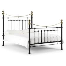 Traditional, industrial, victorian, modern, shabby chic, brass and copper. King Size Bed Black Victoria 150cm 5ft Metal Bed Vic006 By Julian Bowen