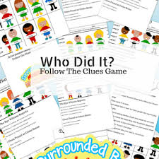 In addition to the basic murder mystery game, you can also look for ones with a particular twist. Who Did It Free Printable Guessing Game And Crime Solving Worksheets Free Games For Kids Guessing Games For Kids Mystery Games For Kids