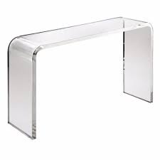 54 Waterfall Lucite Console Table Plexi Craft Luxe Furniture Console Table