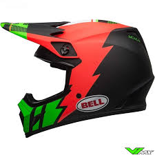 Bell Mx 9 Strike Mat Motocross Helmet Infrared Green