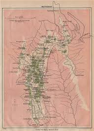 British India Matheran Hill Station Maharashtra 1929 Old Vintage Map Chart