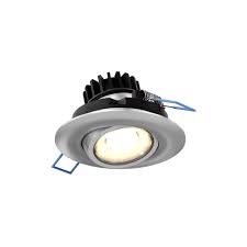A set of three gimbals, one mounted on the other with orthogonal pivot axes, may be used to allow an object mounted on the innermost gimbal to remain independent of the rotation of its support. Dals Lighting Leddowng3 Sn 3 Round Led Gimbal Recessed Light Satin Grey Amazon Com