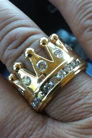 Gold 7 5 Ct Diamond Mens Crown Ring Black Gold Jewelry Gold Chains For Men Crown Ring