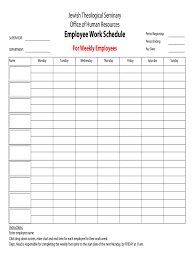 Employee work schedule template pdf : Employee Schedule Template 5 Free Templates In Pdf Word Excel Download