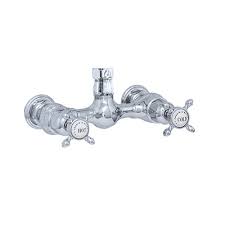 Toko round thermostatic 2 outlet shower mixer. 5513 Perrin Rowe Two Handle Shower Mixer With Wall Unions And Up Outlet And Crosshead Handles