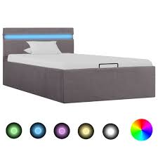 Wie verpacke ich die matratze? Vidaxl Stauraumbett Hydraulisch Mit Led Taupe Stoff 100 200 Cm Gitoparts