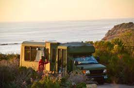 Our Bus Life S Instagram Photo Closing Up Before Our Sunset Walk On The Beach I Love How Small Alex Looks Next To Tr In 2021 Bus Life Van Life Life