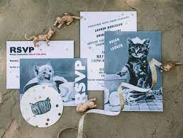 Whimiscal Cat Themed Wedding Lauren Brian Green Wedding Shoes Cat Wedding Cat Theme Cat Invitations
