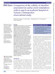 4] use these answers to prepare yourself for an acls online exam. Pdf Comparison Of The Validity Of Checklist Assessment In Cardiac Arrest Simulations With An App In An Academic Hospital In Taiwan A Retrospective Observational Study