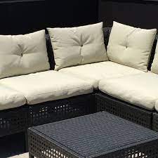 Prevent Outdoor Furniture Cushions And Pillows From Going Airborne On A Windy Day Or Ending Up As Outdoor Furniture Cushions Ikea Patio Patio Furniture Pillows
