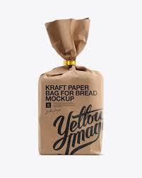 Small Kraft Paper Bag For Bread Mockup In Bag Sack Mockups On Yellow Images Object Mockups Paper Bag Packaging Mockup Kraft Paper