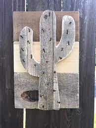 Rustic Cactus Decor Southwest Decor Wood Cactus Wall Decor Etsy Cactus Decor Southwest Decor Reclaimed Wood Wall Art
