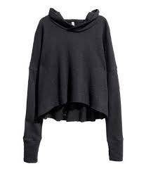 Black And Gold Sweater Dames Black Short Sweatshirt With Heavily Distressed Details And Raw Edges Jersey Lined Hood Dropped Shoulders And Long Sleeves Wi Fashion Clothes Design Clothes