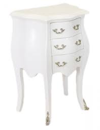 Nachttisch in weiß und grau: Casa Padrino Barock Kommode Weiss Hochglanz H 70 Cm B 50 Cm Nachttisch Schrank Mit 3 Schubladen
