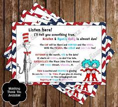 Novel Concept Designs Dr Seuss Cat In The Hat Baby Shower Invitation