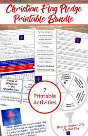 7 Printable Christian Flag Pledge Of Allegiance Activities The Natural Homeschool Christian Flag Pledge Of Allegiance Pledge To The Christian Flag