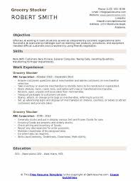 Grocery Stocker Resume Samples Qwikresume