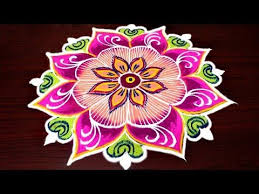 Latest Freehand Kolam For Margazhi Multi Colour Rangoli Design Simple Muggulu Without Dots Youtube Rangoli Designs Rangoli Colours Rangoli Designs Diwali