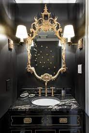 Furniture Luxury Furniture Collection Hand Crafted Furniture Black Powder Room Gold Bathroom Cool Rooms