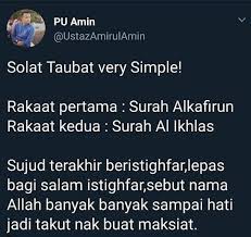Tata cara sholat taubat nasuha. Mingguan Wanita Cara Untuk Solat Taubat Kredit Pu Amin Facebook