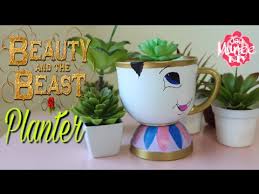 How to turn old teacups and saucers into garden planters. Dollar Tree Beauty And The Beast Diy Chip The Teacup Planter Youtube
