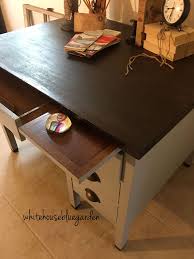 Pull Out Tray On This Vintage Teachers School Desk I Stained It Two Toned For Dimension Desk Makeover Diy Desk Redo Vintage School Desk