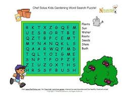 Kids Garden Fun Word Search Puzzle Gardening For Kids Kids Amazing Gardens