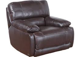 Cindy Crawford Home Auburn Hills Brown Leather Power Recliner Leather Recliner Power Recliners Cindy Crawford Home