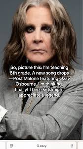 Teacher Honors Ozzy Osborn