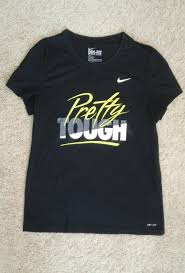 Black And Green Nike T Shirt Free Shipping Nike Women S Size Medium T Shirt Black Shirt With Neon Green Grey White Screen Print Pretty Nike T Shirts Women S Black Shirt Womens Medium