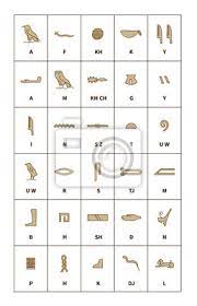 Abc alphabet cards set, din a6 (105 x 148 mm) | abc poster. Set Von Agyptischen Hieroglyphen Alphabet Mit Lateinischen Buchstaben Fototapete Fototapeten Agyptologie Pharao Amulett Myloview De