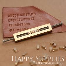 Custom Leather Stamp 26 Alphabet Stamp Brass Metal Stamp Etsy Leather Stamps Leather Diy Custom Leather