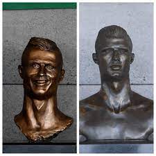 Exactly a year to the day that his original cristiano ronaldo bust was ridiculed worldwide, the artist who created it has knocked up another effort. Cristiano Ronaldo Statue Replaced But The Locals Aren T Happy