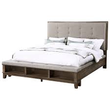 Always look in for the bed with great headboard and footboard design. New Classic Cagney Transitional Upholstered Queen Platform Bed With Footboard Storage A1 Furniture Mattress Platform Beds Low Profile Beds