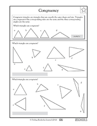 6.5 prove triangles similar by sss and sas worksheet 6.4 and 6.5 13 f 12/12. Congruent Triangles 3rd Grade 4th Grade Math Worksheet Greatschools