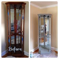 Curio Cabinet Painted No Sanding Required Curio Cabinet Makeover Curio Cabinet Decor Curio Cabinet