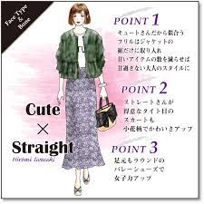 顔タイプ キュート 骨格 ストレート さんの春コーデ 顔 顔 診断 顔 タイプ 診断