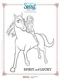 If your child loves interacting. Spirit Riding Free Spirit And Lucky Coloring Page Horse Coloring Pages Horse Coloring Free Coloring Pages
